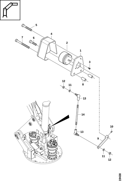 Датчик, положение манипулятора