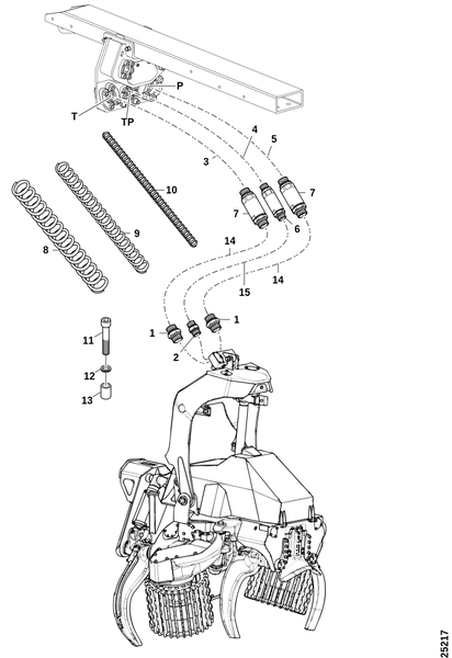 Монтажный комплект, харвестерная головка - SP661 & SP761