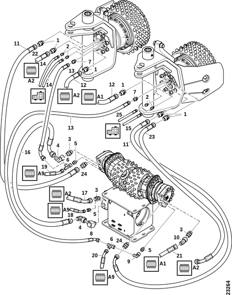Соединения, колёса и гидромотор s. 13 № 01