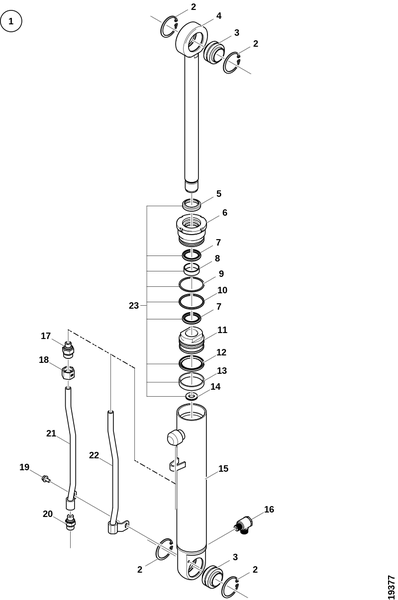 Качающийся рычаг, гидроцилиндр