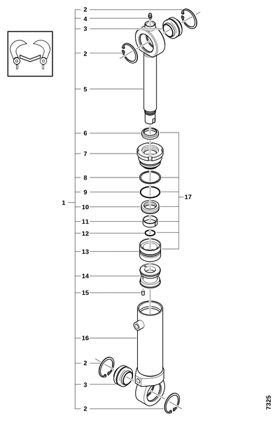 Гидроцилиндр, нижние ножи сучкорезки