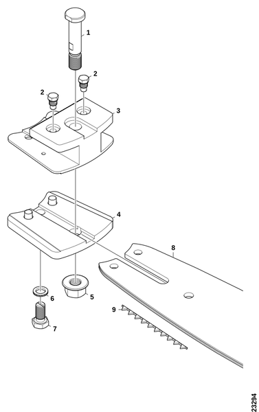 Крепление пильной шины