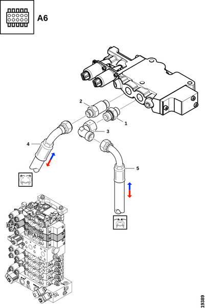 Соединения, нижние ножи сучкорезки "A6"