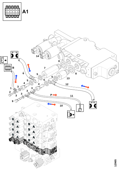 Соединения, рычаги колёс "A1"