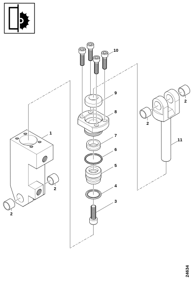 Гидроцилиндр, устройство измерения длины s. 17 № 02–