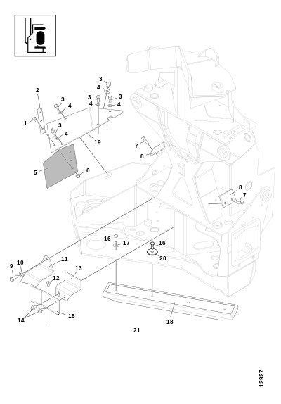 Харвестерная головка, передняя