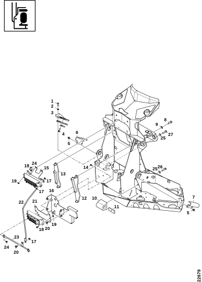 Харвестерная головка, рама