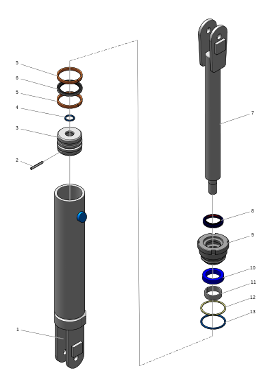 ГИДРОЦИЛИНДР В СБОРЕ 50/30 L=490