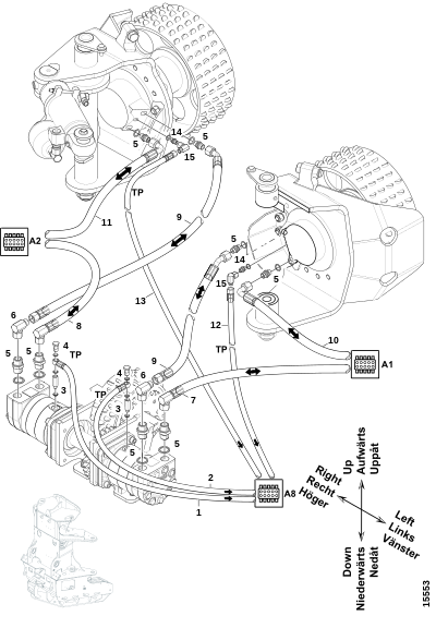 Соединения, колёса и гидромотор