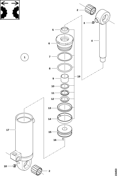 Гидроцилиндр, рычаги колёс