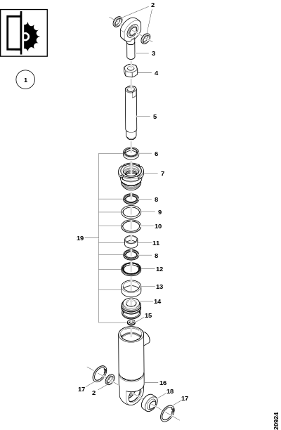 Гидроцилиндр, устройство измерения длины s. 8 № 01–