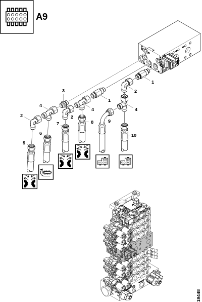 Соединения, подающие колёса "A9"