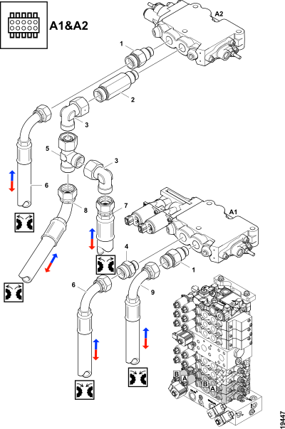 Соединения, подающие колёса A1, A2 s.–12 № 10