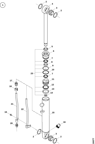 Качающийся рычаг, гидроцилиндр