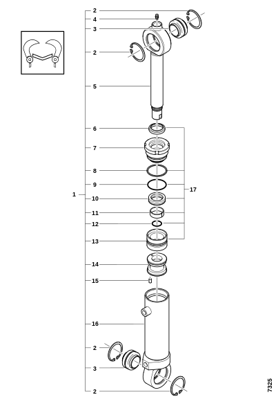 Гидроцилиндр, нижние ножи сучкорезки