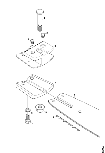 Крепление пильной шины
