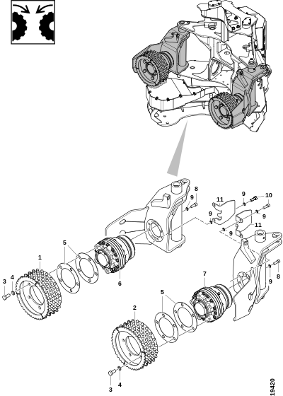 Верхние подающие колёса