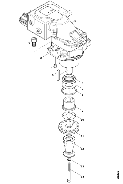 Гидромотор пилы PARKER F11-IP