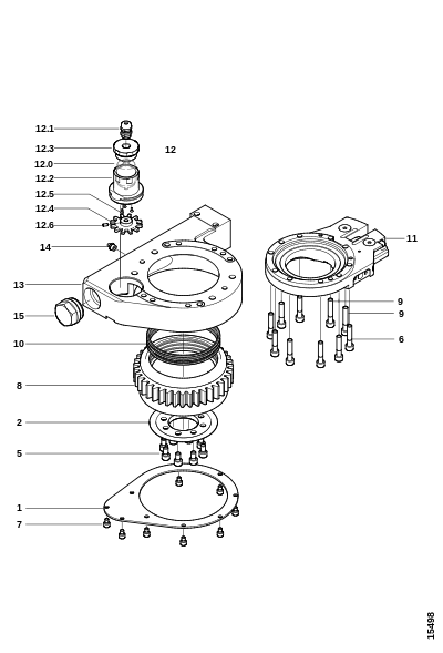Корпус с энкодером положения пилы