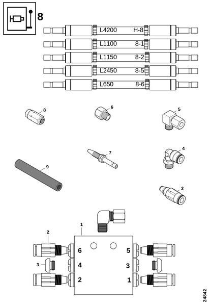Блок смазки 8