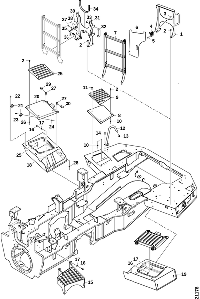 Защита от скольжения и сервисная лестница