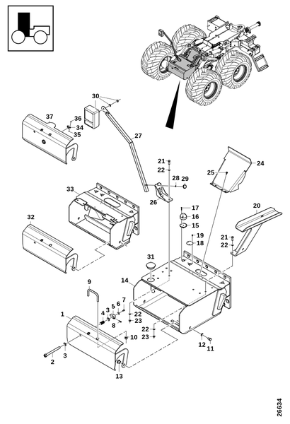 Передний ящик