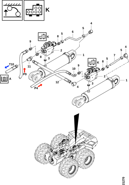 Соединения, подъём задней тележки