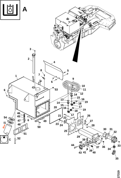 Гидравлический масляный бак "A"