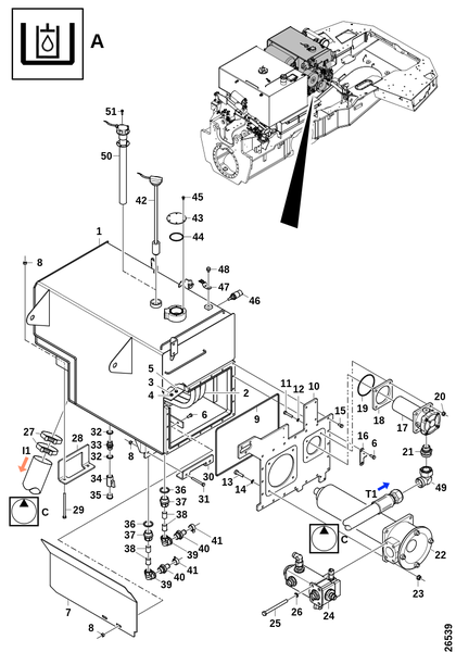Гидравлический масляный бак "A"
