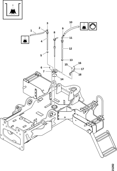 Применение системы распыления на пни, бак