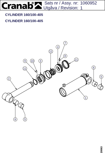 Гидроцилиндр 160/100-405