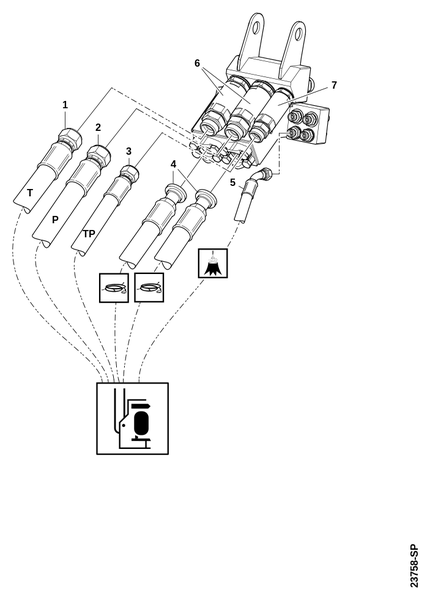 Шланги, харвестерная головка SP561
