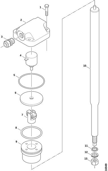Датчик вращения манипулятора