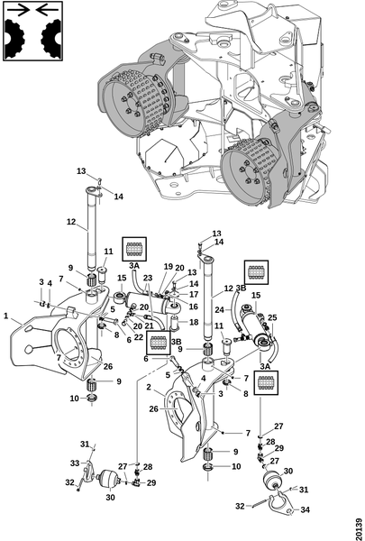 Рычаги колёс