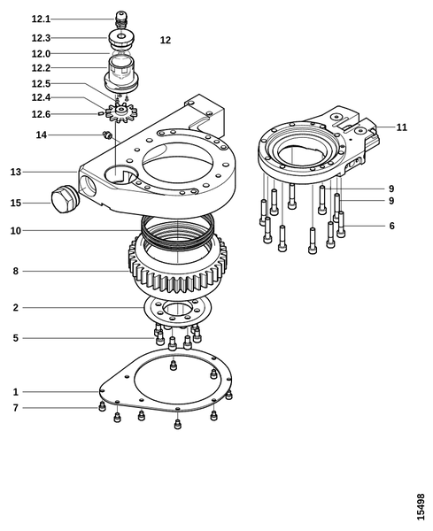 Корпус с энкодером положения пилы