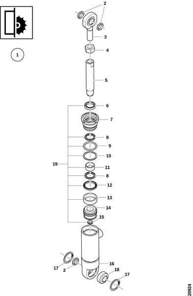 Гидроцилиндр, устройство измерения длины s. 8 № 01–