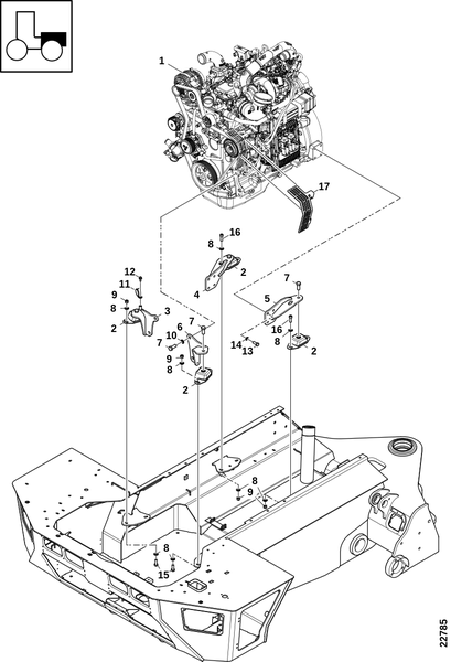 кронштейн двигателя
