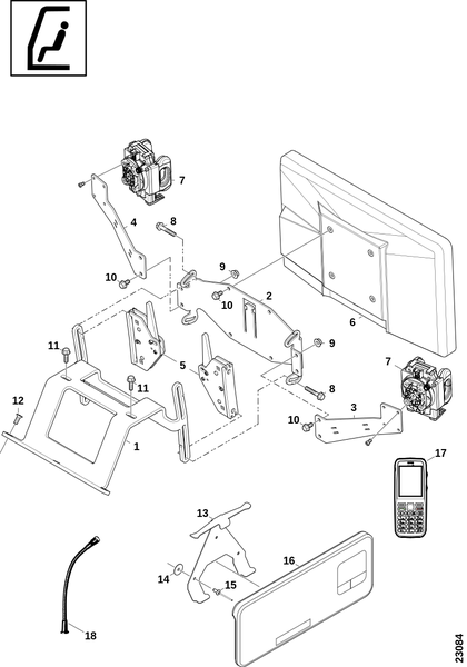 Держатель экрана управления и мобильного телефона