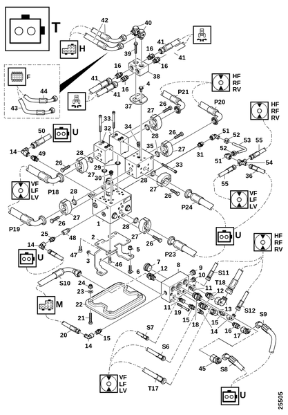 Делитель потока передний "T"