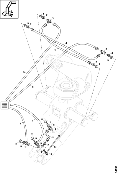 Шланги, поворотный стол