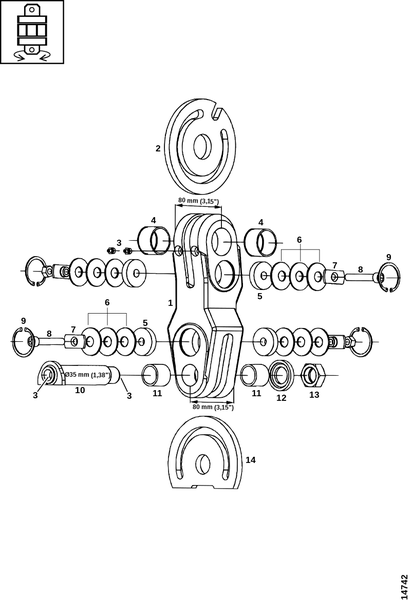 Двойной качающийся демпфер 80/45