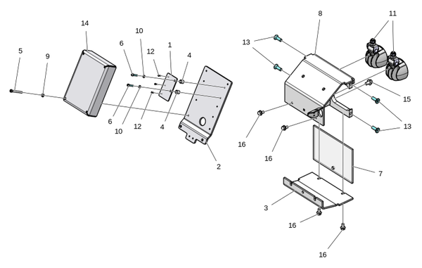 Держатель рабочего света RK50