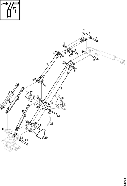 Подъёмный рычаг и коромысло RK50