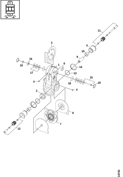 Двойной демпфер качания MPB1-80/45