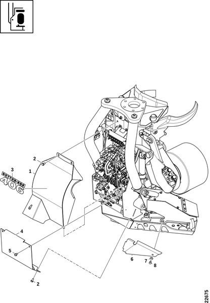 Харвестерная головка, задняя