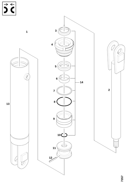 Гидроцилиндр, рычаги колёс