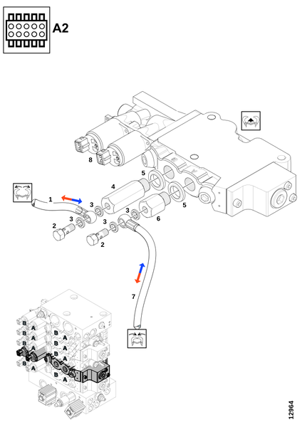 Соединения,​ верхние ножи сучкорезки "A2"