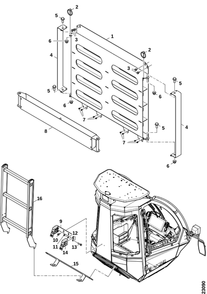 Ящик для пильной шины, сервисная лестница