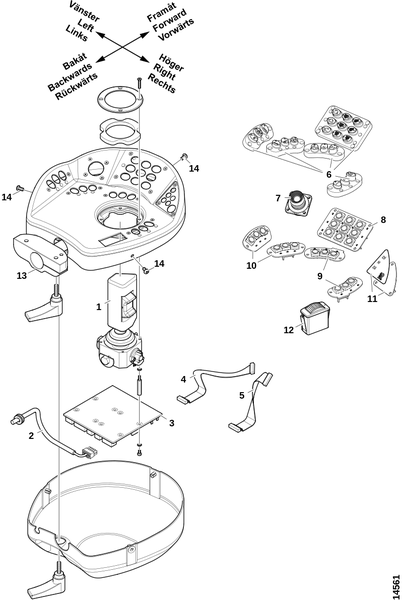 Панель рычагов, левая
