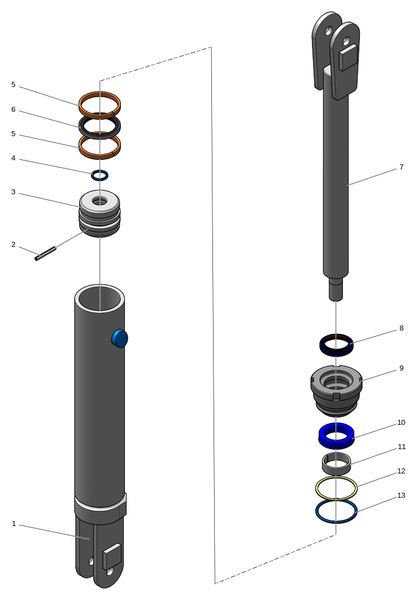 ГИДРОЦИЛИНДР В СБОРЕ. 50/30 L=490